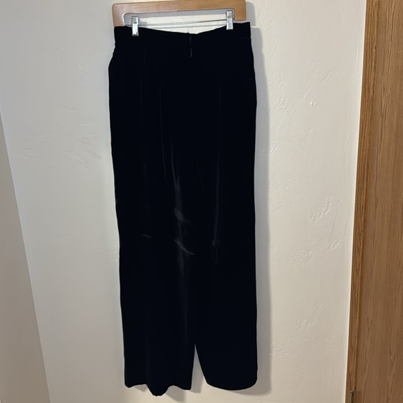 Vintage Classiques Entier black velvet wide leg lined pants M - Picture 5 of 14